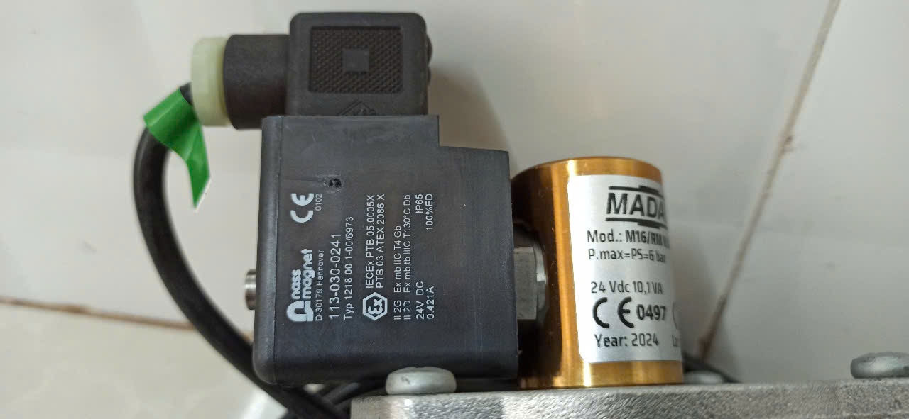 Van dien tu phong no madas M16/RM NA DN25 24VDC